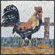 Mosaic Marble, The Rooster, 27"x27"