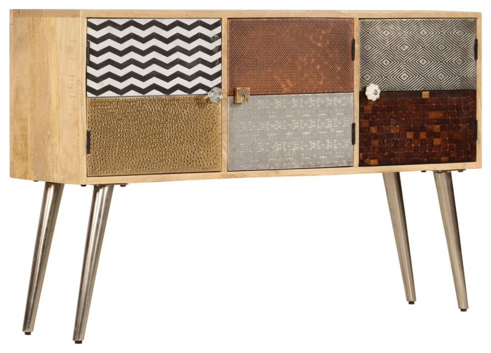 vidaXL Sideboard Bar Buffet Console Cabinet with Compartments Solid Wood Mango