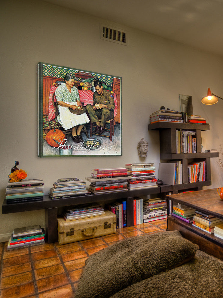 "Home for Thanksgiving" Print on Canvas by Norman Rockwell