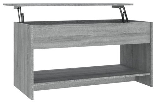 vidaXL Coffee Table Grey Sonoma Engineered Wood Medium Height-Adjustable