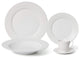 Royalty Porcelain 20-pc Dinner Set for 4, Premium Bone China (Orbit)