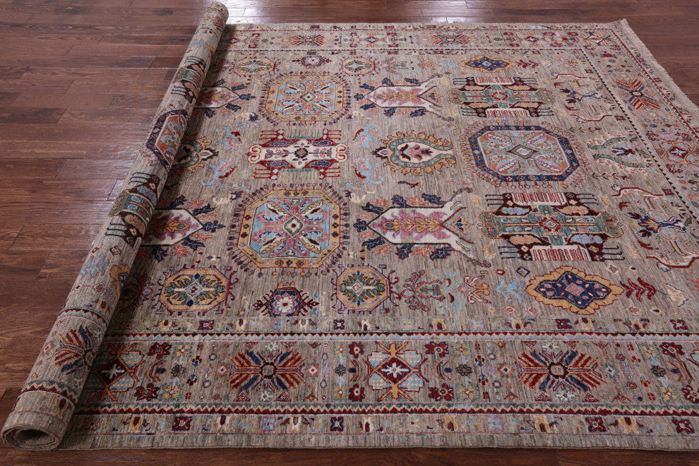 Handmade Persian Tabriz Wool Rug 8' 2" X 11' 4" Q7412