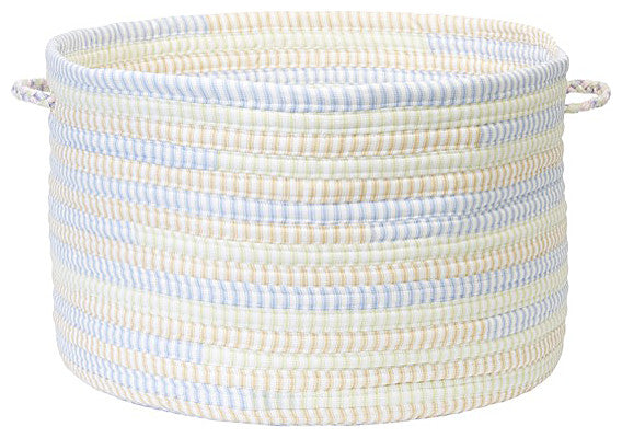 Colonial Mills Basket Ticking Stripe Starlight Round