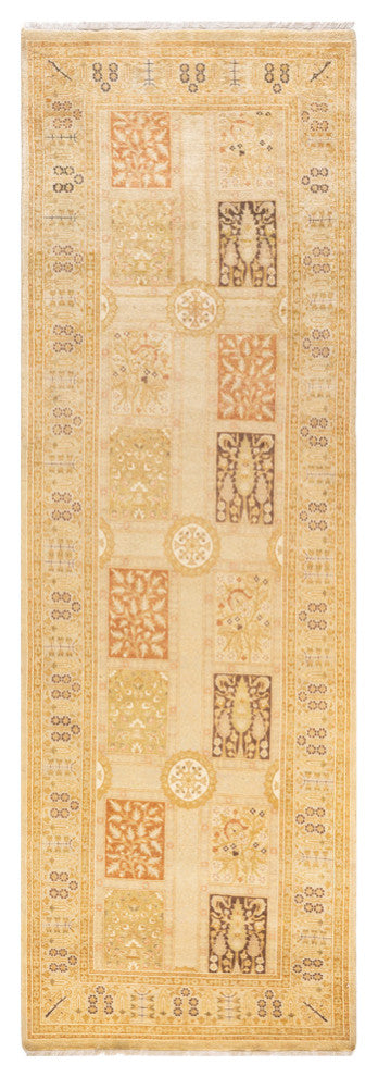 Baranagar, One-of-a-Kind Hand-Knotted Area Rug Ivory, 3'0"x9'2"