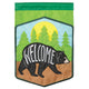 Flag  Double Applique  Welcome Black Bear Garden