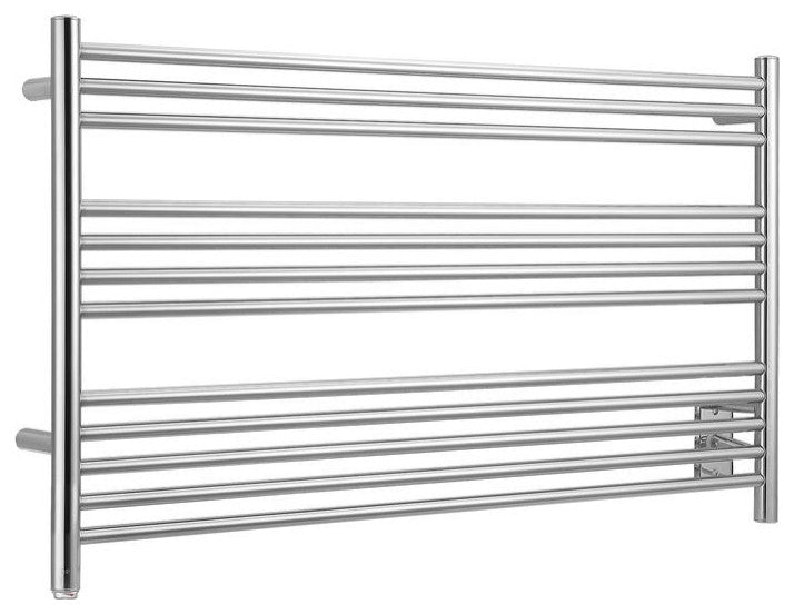 Amplia Dual 12-Bar Hardwired and Plug-in Towel Warmer, Chrome