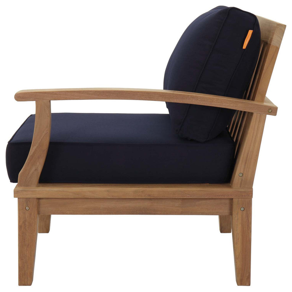 Marina Outdoor Patio Teak Right-Facing Sofa by Modway
