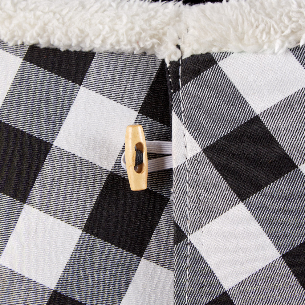 Holiday Tree Collar Black And White Buffalo Check