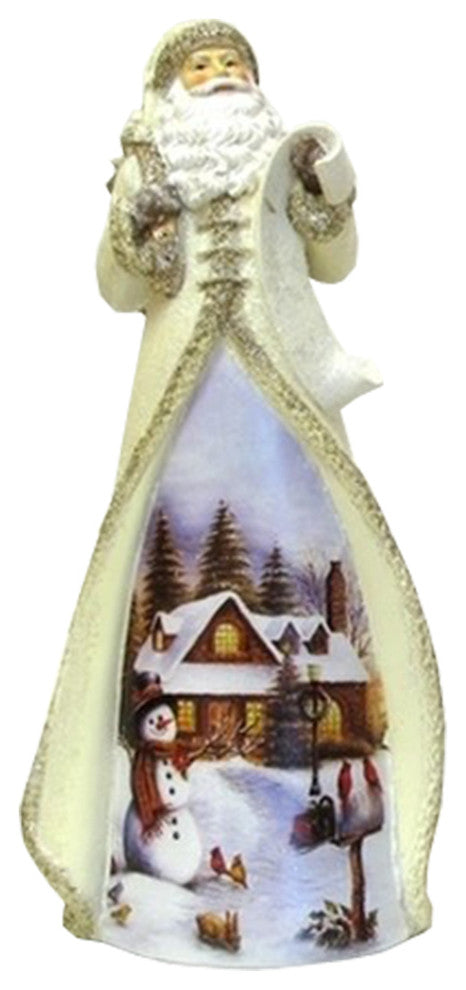 Resin Santa Figure With Led Light Three Styles, Price Each