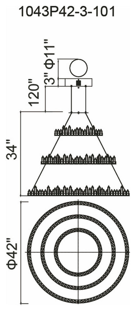Juliette LED Chandelier With Black Finish