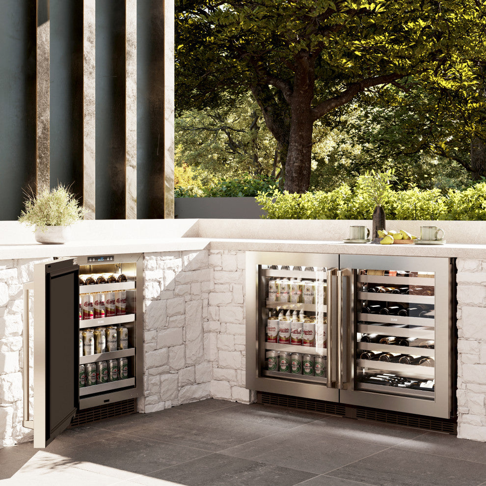 ZLINE 24" Beverage Center With Stainless-Steel Glass Door