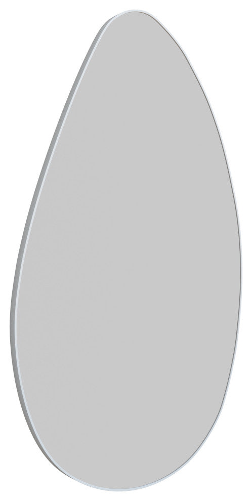 Starla 28 in. x 48 in. Pebble Mirror, White