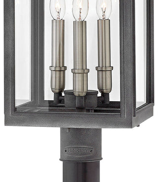 Hinkley Sutcliffe Medium Post Top Or Pier Mount Lantern, Aged Zinc