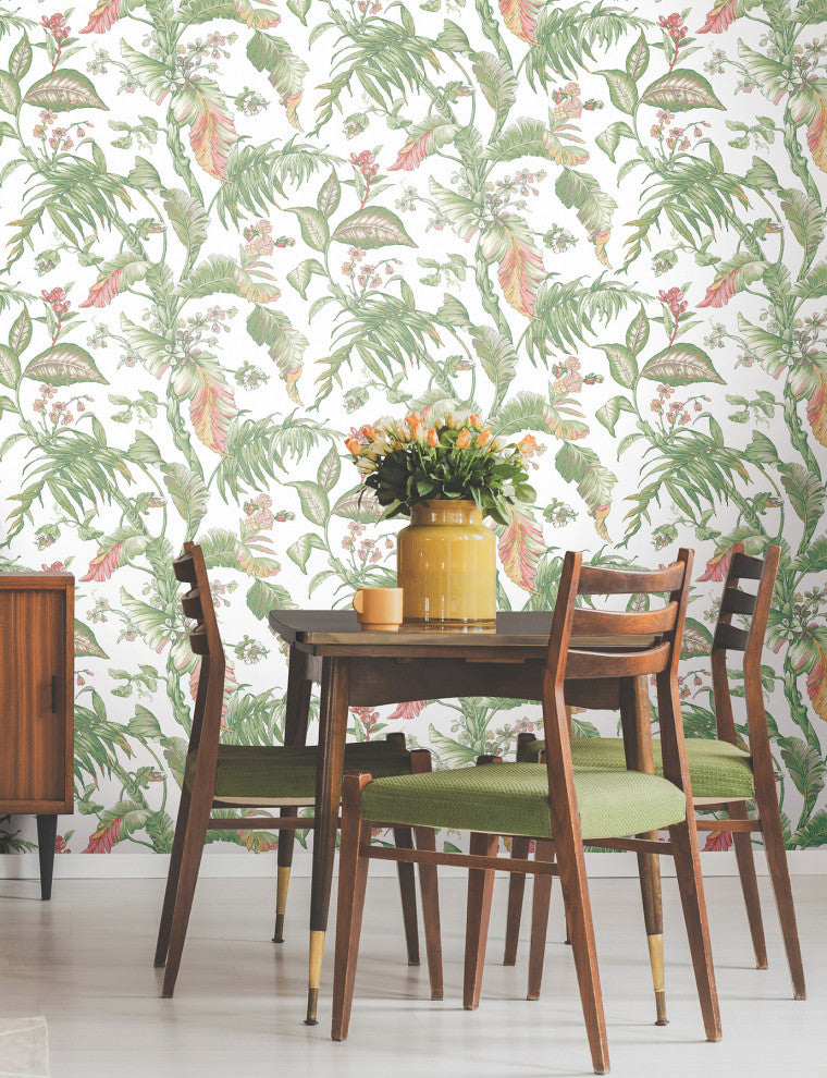 Fiji Garden Pink Peel and Stick Wallpaper