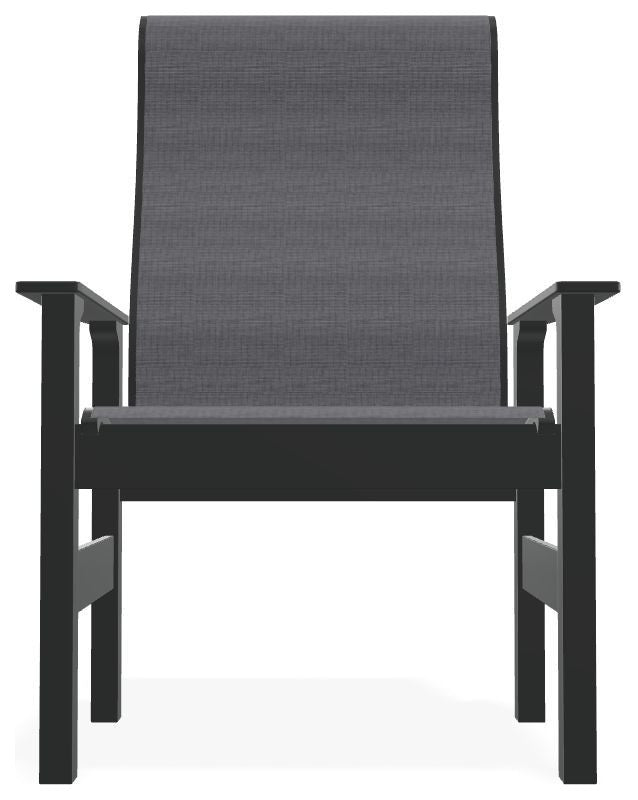 Leeward Sling Outdoor Armchair, Augustine Pewter/Graphite