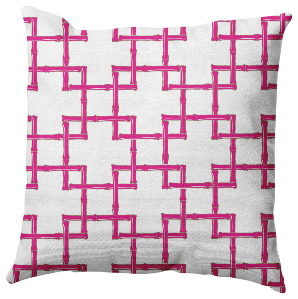 Bamboo Decorative Throw Pillow, Orchid, 26"x26"