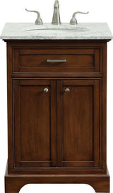 Stylish Teak Vanity Cabinet With Steel Accents