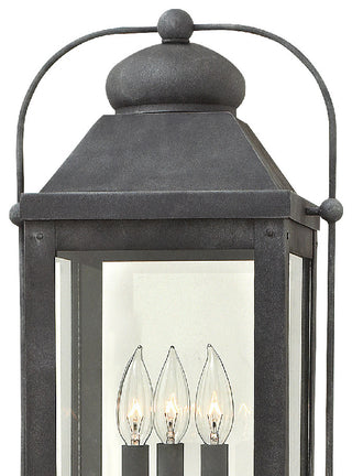 Outdoor Anchorage 3-Light, Aged Zinc