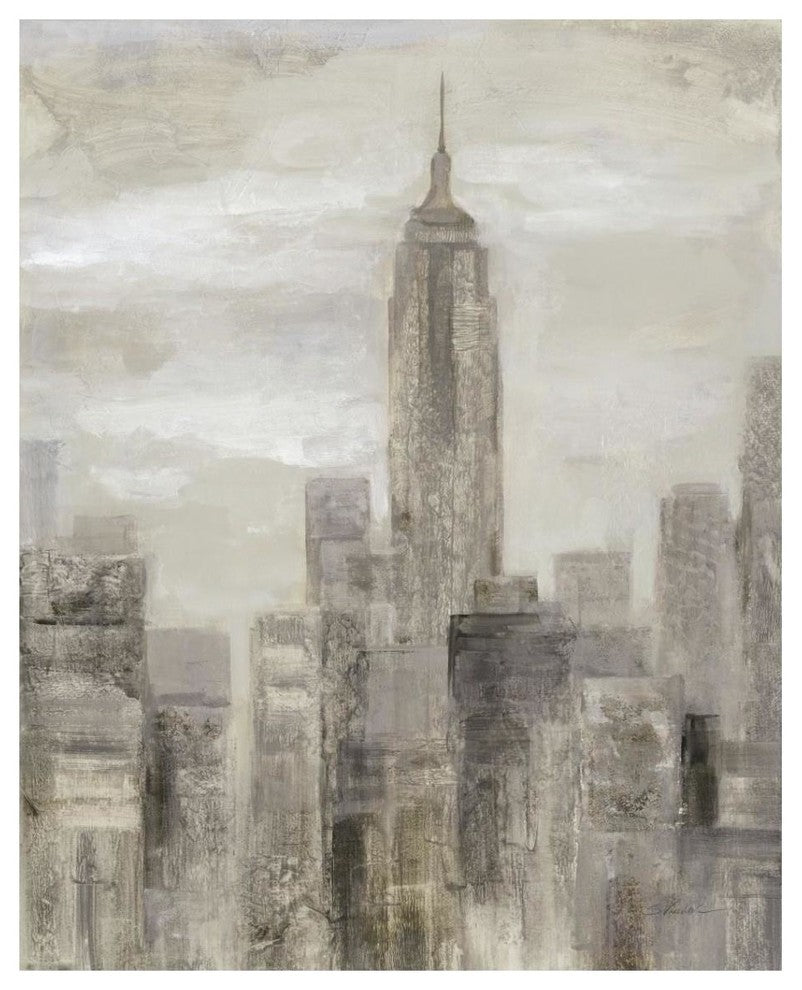 "City Blocks II Greige" Digital Paper Print by Silvia Vassileva, 30"x37"