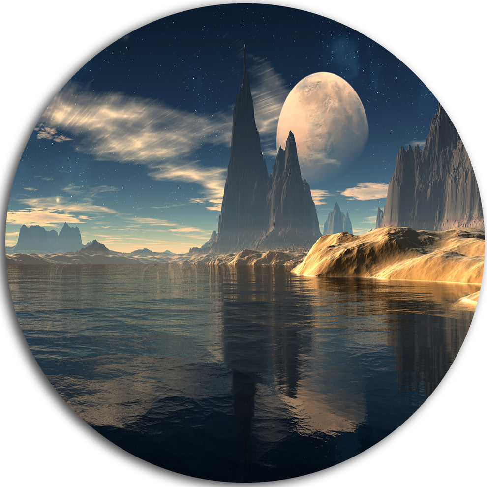 Antara Alien Planet, Photography Disc Metal Wall Art, 36"