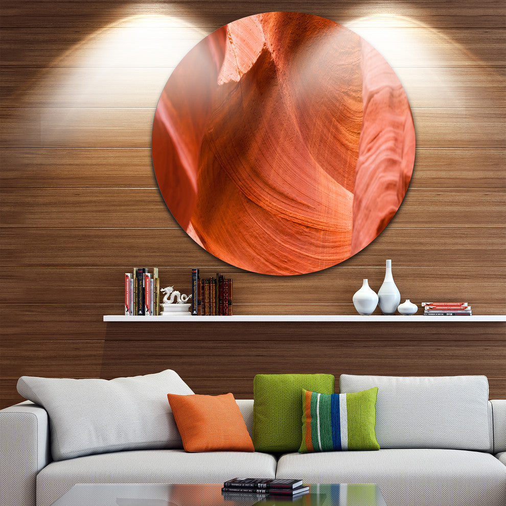 Antelope Canyon Details, Landscape Photo Round Wall Art, 23"
