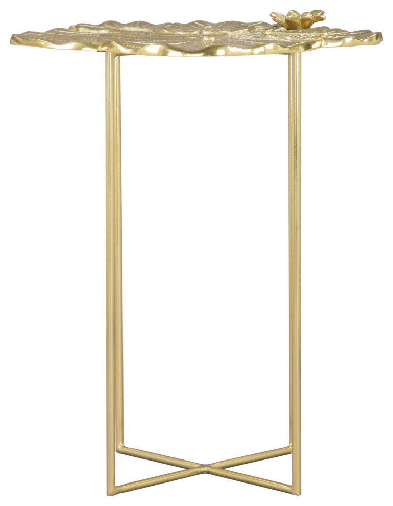 Sofa Side Table, Aluminum, Metal, Gold, Living Lounge Cafe Lobby Hospitality