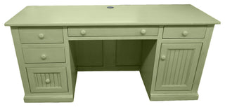 Coastal Executive Desk with CPU Storage, Summer Sage