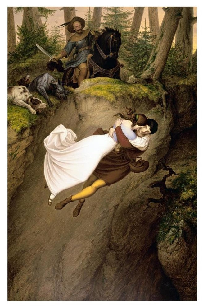 "Leap from the Rock" Print by Julius Schnorr von Carolsfeld, 30"x46"