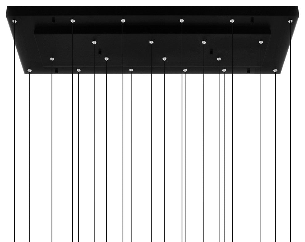 Stagger Integrated LED Black Chandelier