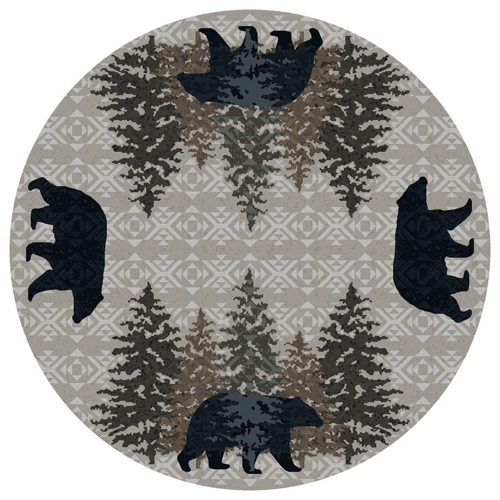 High Point Bear, Natural, 8' Round
