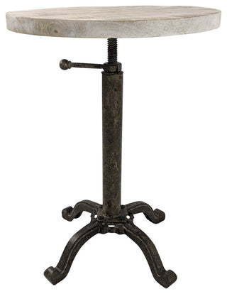 Colton Adj Vintage Table, Natural Drftwd/Aged Iron