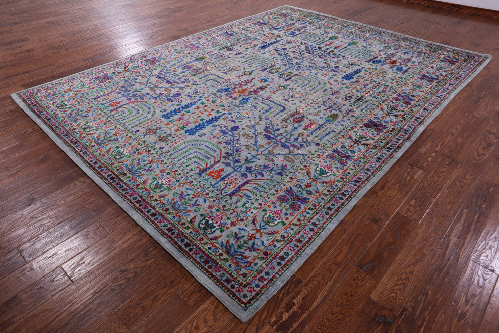 8' 11" X 12' 2" Persian Ziegler Handmade Wool & Silk Rug - Q13719