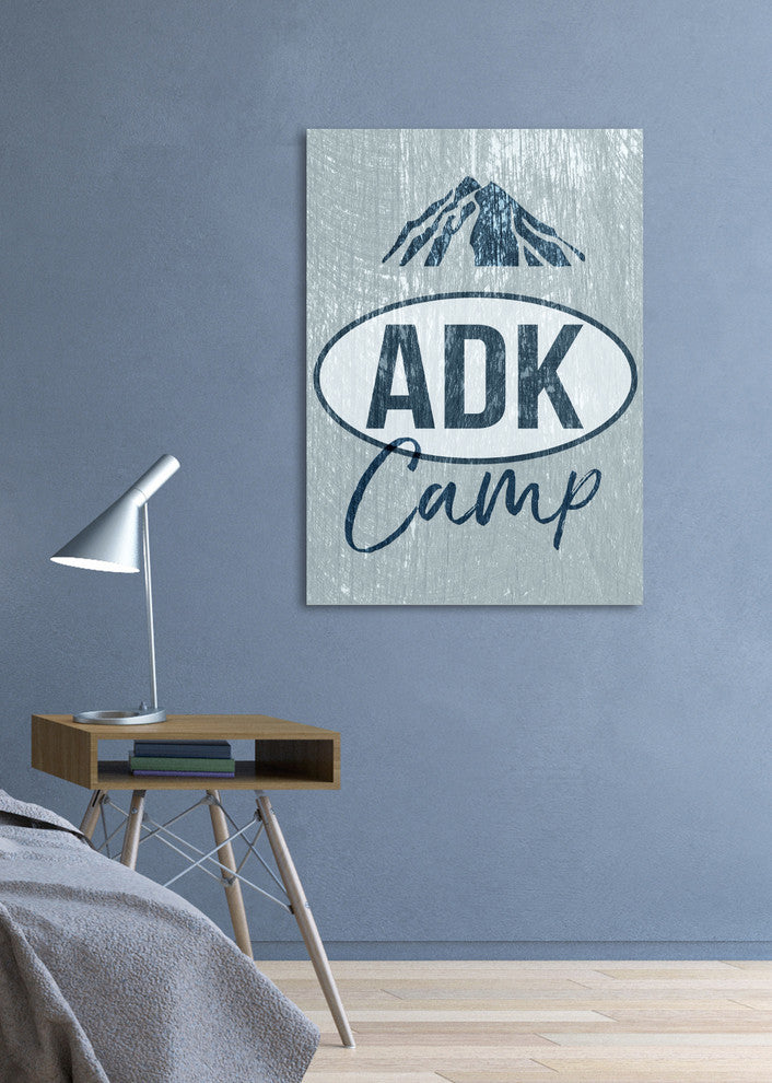 'ADK Camp Mountains Adirondack', Stretched Canvas, 16"x1.5"x20"