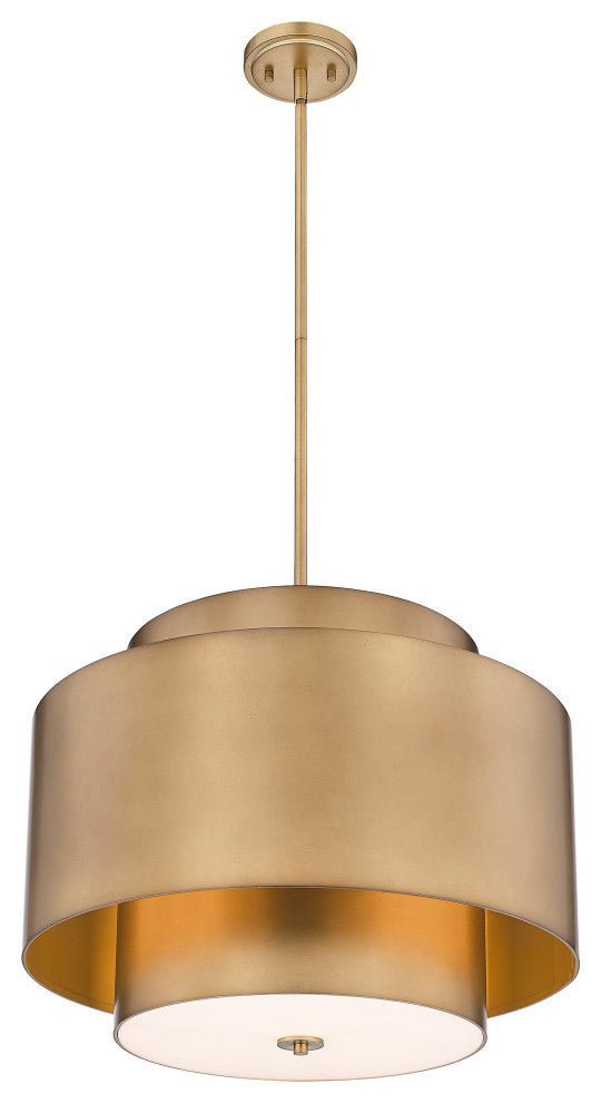 Zlite 739P24-RB 3-Light Pendant, Rubbed Brass