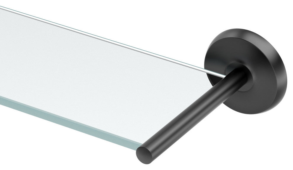 Designer II 20.13" Glass Shelf, Matte Black