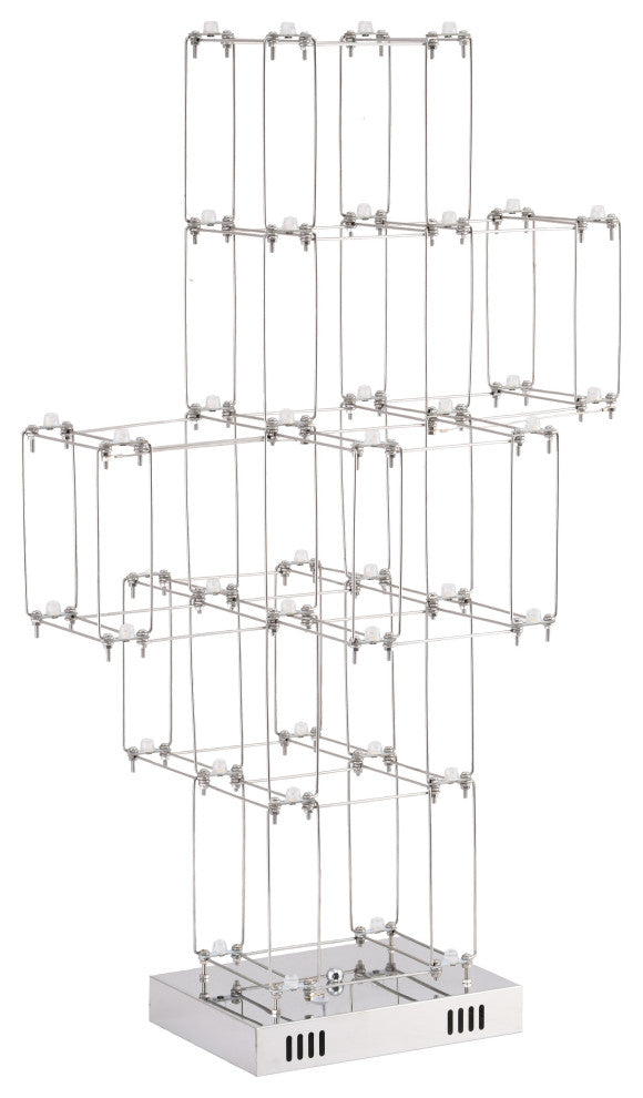 Bethel International BE28T26SN 38 Light LED Table Lamp, Satin Nickel