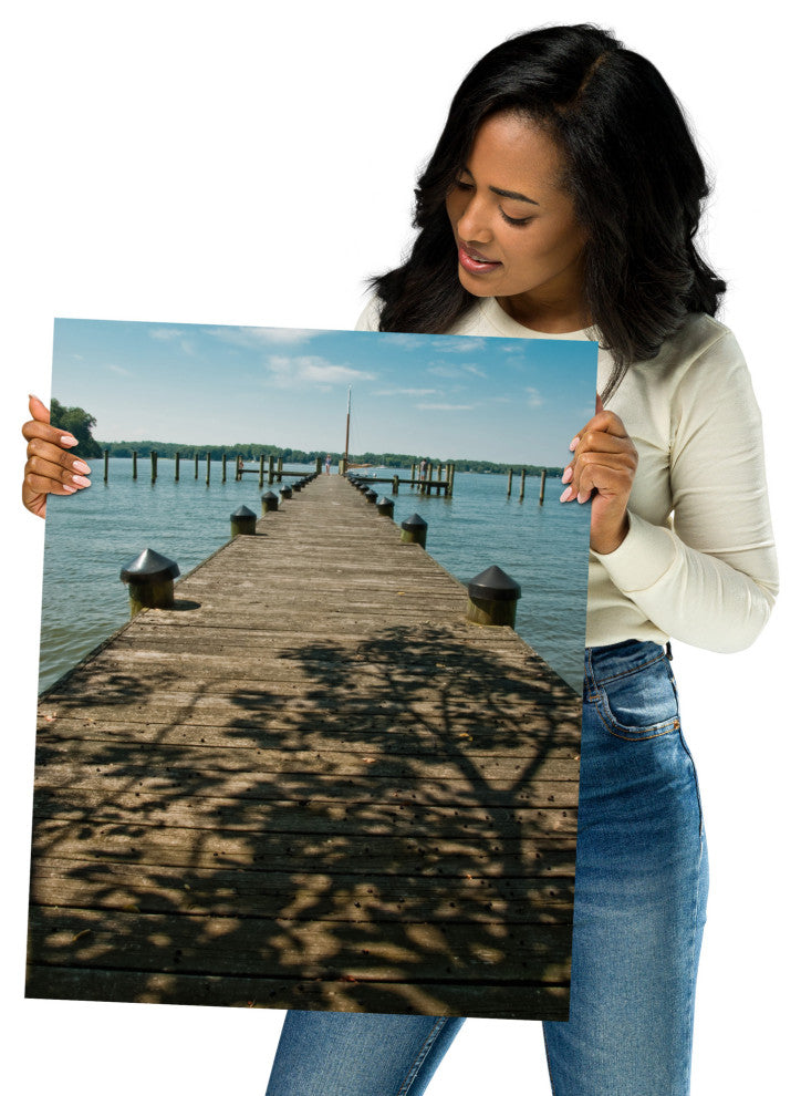 Endless Dock Landscape Photography Unframed Wall Art Print, 16" X 20"