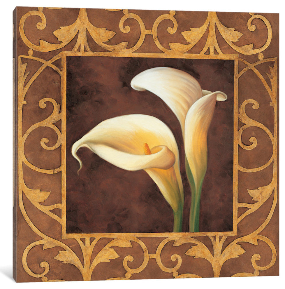 "Ornamental Callas" by Andres Gonzales, Canvas Print, 37"x37"