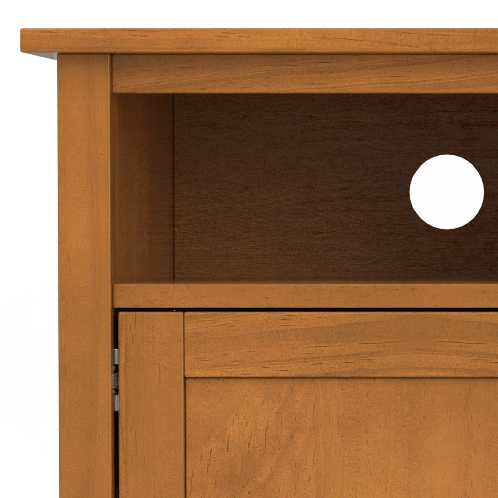 Warm Shaker Solid Wood 42" TV Media Stand, Light Golden Brown For TVs up to 43"