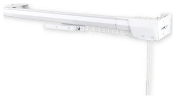 White Heavy Duty Traverse Rod, One Way Cord Right 30-48"