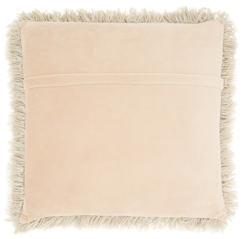 Mina Victory TL004 Throw Pillow, Beige, 20" x 20"