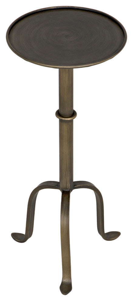 Tini Side Table, Metal With Aged Brass Finish