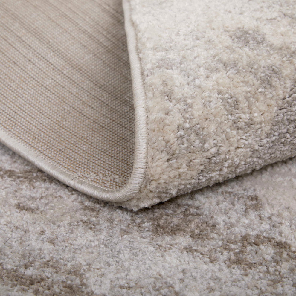 Kayden R39NR Modern/Scandinavian Rug, Beige/Brown, 4'x6'