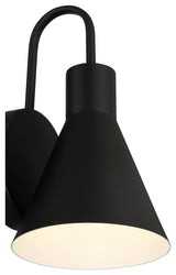 Solano Outdoor LED Wall Mount, Round Backplate, Cone Shade