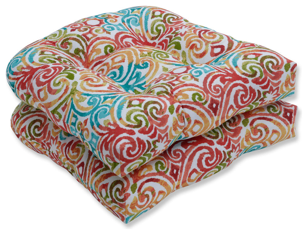 Corinthian Dapple Wicker Seat Cushions, Set of 2, 19"x19"x5"