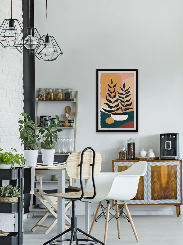 "Potted Ferns" Framed Painting Print, 30x45