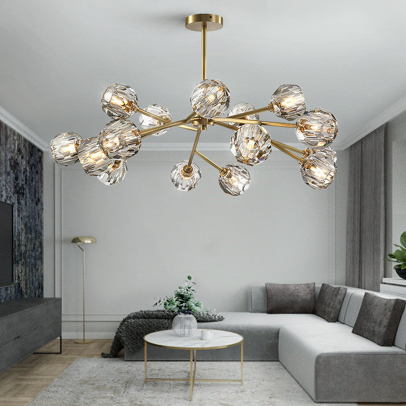 Introd | Luxury Crystal LED Chandelier for Dining Room, Kitchen, Living Room, 15 Heads, Cool Light