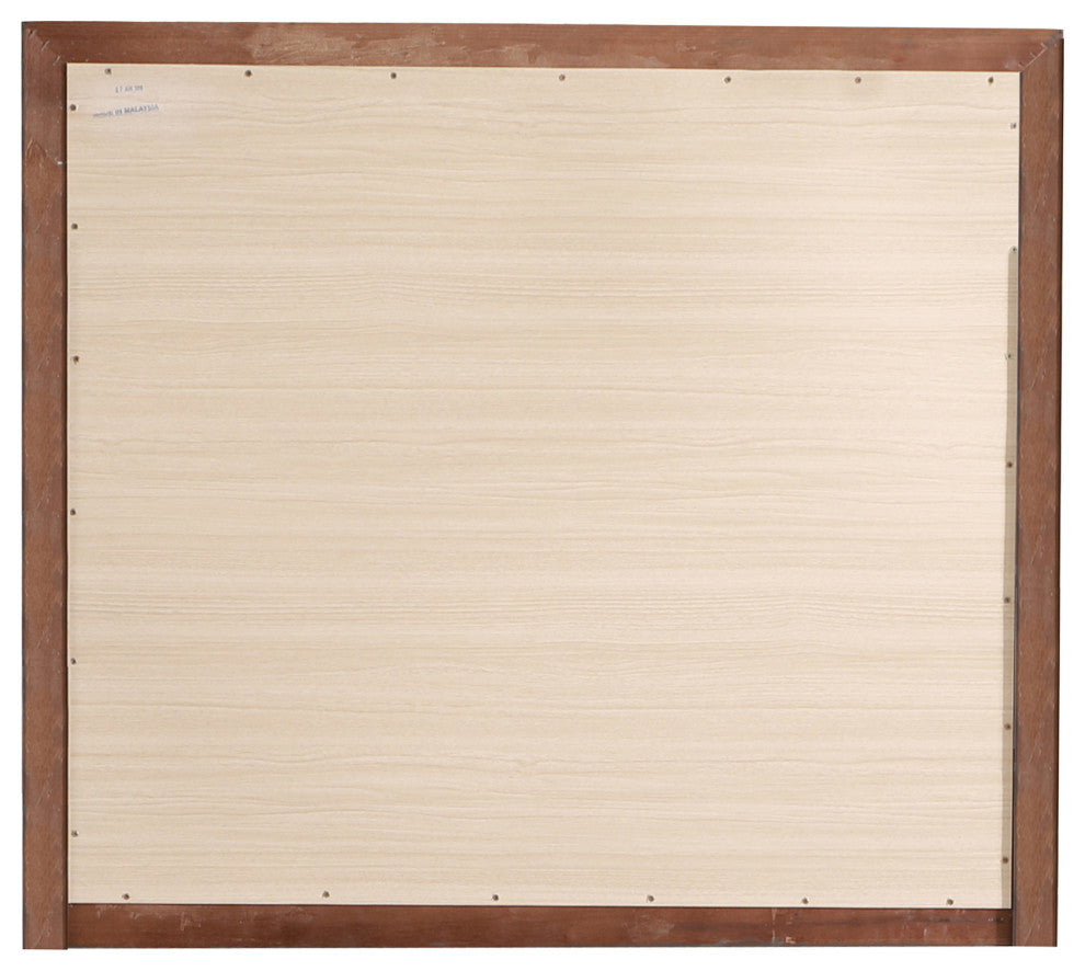 Marilla 35"x39"Modern Rectangle Framed Dresser Mirror, Cappuccino