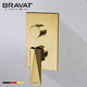 Bravat Brushed Gold Shower Set, Valve Mixer 3-Way Concealed Wall Mount
