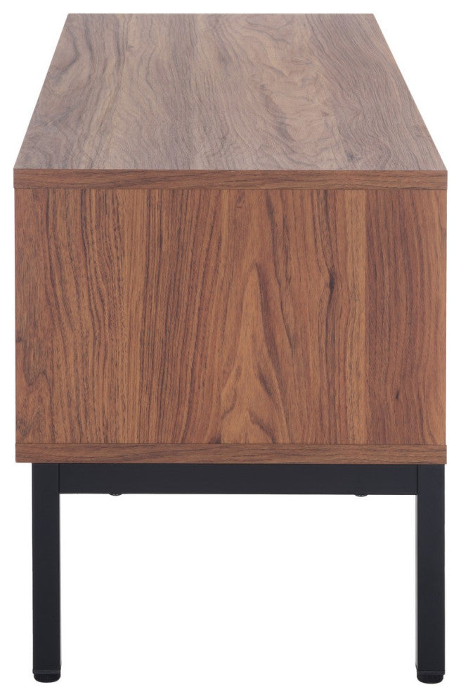 Safavieh Lylia 1 Door Media Stand, Walnut/Black
